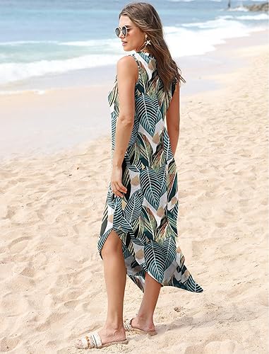 SAMPEEL Women’s Summer Maxi Dress – Casual Vacation Beach Sundress with Pockets 2025